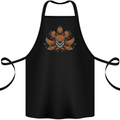 A Trippy Fox With Seven Tails Cotton Apron 100% Organic Black
