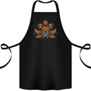 A Trippy Fox With Seven Tails Cotton Apron 100% Organic Black