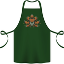 A Trippy Fox With Seven Tails Cotton Apron 100% Organic Forest Green