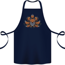 A Trippy Fox With Seven Tails Cotton Apron 100% Organic Navy Blue