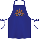 A Trippy Fox With Seven Tails Cotton Apron 100% Organic Royal Blue