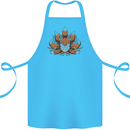 A Trippy Fox With Seven Tails Cotton Apron 100% Organic Turquoise
