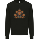 A Trippy Fox With Seven Tails Kids Sweatshirt Jumper Black