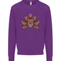 A Trippy Fox With Seven Tails Kids Sweatshirt Jumper Purple