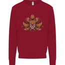 A Trippy Fox With Seven Tails Kids Sweatshirt Jumper Red