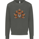 A Trippy Fox With Seven Tails Kids Sweatshirt Jumper Storm Grey