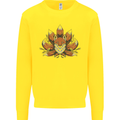 A Trippy Fox With Seven Tails Kids Sweatshirt Jumper Yellow