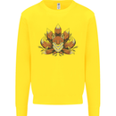 A Trippy Fox With Seven Tails Kids Sweatshirt Jumper Yellow