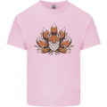 A Trippy Fox With Seven Tails Kids T-Shirt Childrens Light Pink