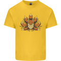 A Trippy Fox With Seven Tails Kids T-Shirt Childrens Yellow