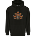A Trippy Fox With Seven Tails Mens 80% Cotton Hoodie Black