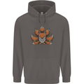 A Trippy Fox With Seven Tails Mens 80% Cotton Hoodie Charcoal
