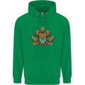 A Trippy Fox With Seven Tails Mens 80% Cotton Hoodie Irish Green