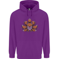 A Trippy Fox With Seven Tails Mens 80% Cotton Hoodie Purple
