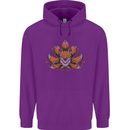 A Trippy Fox With Seven Tails Mens 80% Cotton Hoodie Purple