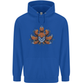 A Trippy Fox With Seven Tails Mens 80% Cotton Hoodie Royal Blue