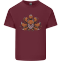 A Trippy Fox With Seven Tails Mens Cotton T-Shirt Tee Top Maroon