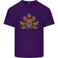 A Trippy Fox With Seven Tails Mens Cotton T-Shirt Tee Top Purple