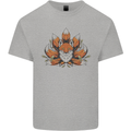 A Trippy Fox With Seven Tails Mens Cotton T-Shirt Tee Top Sports Grey