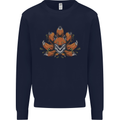 A Trippy Fox With Seven Tails Mens Sweatshirt Jumper Navy Blue