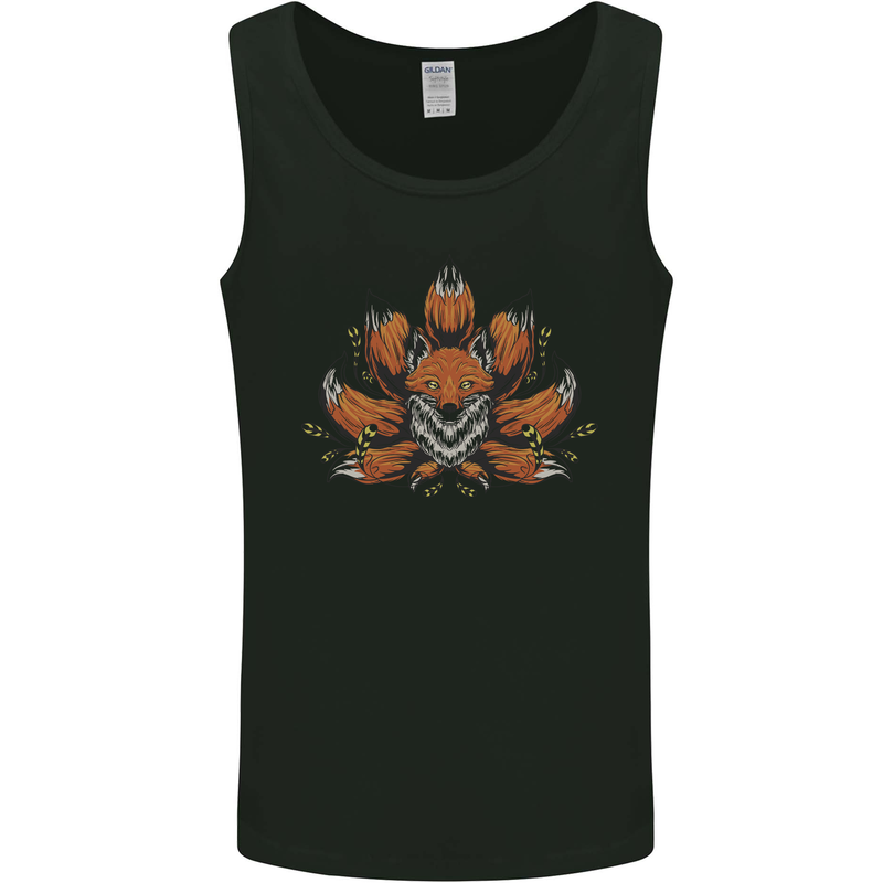 A Trippy Fox With Seven Tails Mens Vest Tank Top Black