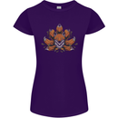 A Trippy Fox With Seven Tails Womens Petite Cut T-Shirt Purple