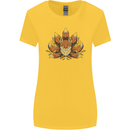 A Trippy Fox With Seven Tails Womens Wider Cut T-Shirt Yellow