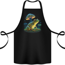 A Trippy Frog Magic Mushrooms LSD Cotton Apron 100% Organic Black