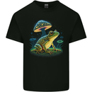 A Trippy Frog Magic Mushrooms LSD Kids T-Shirt Childrens Black