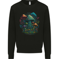 A Trippy Magic Mushroom City LSD Kids Sweatshirt Jumper Black