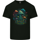 A Trippy Magic Mushroom City LSD Kids T-Shirt Childrens Black