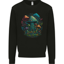 A Trippy Magic Mushroom City LSD Mens Sweatshirt Jumper Black