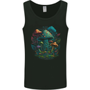 A Trippy Magic Mushroom City LSD Mens Vest Tank Top Black