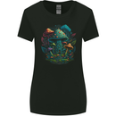 A Trippy Magic Mushroom City LSD Womens Wider Cut T-Shirt Black