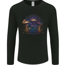 A Trippy Magic Mushroom Forest LSD Mens Long Sleeve T-Shirt Black