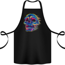 A Trippy Skull Cotton Apron 100% Organic Black