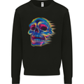 A Trippy Skull Mens Sweatshirt Jumper Black