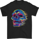 A Trippy Skull Mens T-Shirt 100% Cotton Black