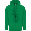 A Tuba Musical Instruments Brass Band Childrens Kids Hoodie Irish Green