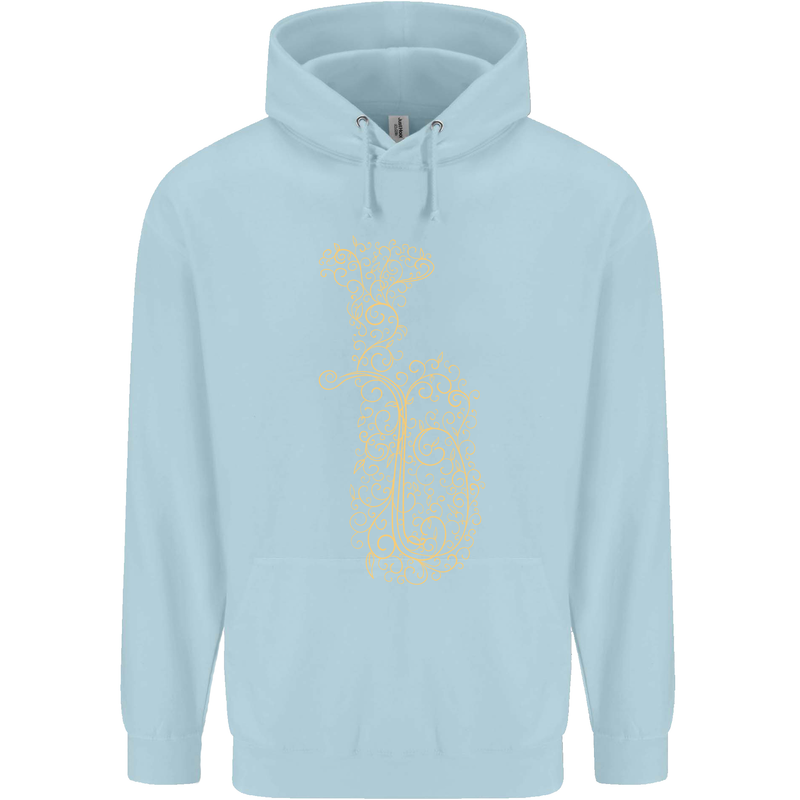 A Tuba Musical Instruments Brass Band Childrens Kids Hoodie Light Blue