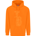 A Tuba Musical Instruments Brass Band Childrens Kids Hoodie Orange