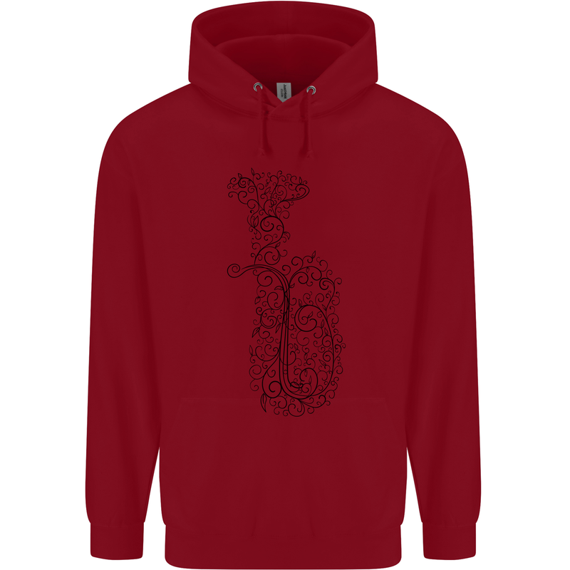 A Tuba Musical Instruments Brass Band Childrens Kids Hoodie Red