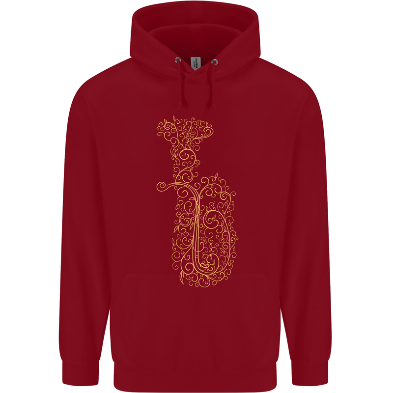 A Tuba Musical Instruments Brass Band Childrens Kids Hoodie Red
