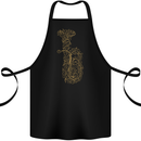 A Tuba Musical Instruments Brass Band Cotton Apron 100% Organic Black