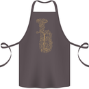 A Tuba Musical Instruments Brass Band Cotton Apron 100% Organic Dark Grey