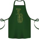 A Tuba Musical Instruments Brass Band Cotton Apron 100% Organic Forest Green