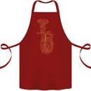 A Tuba Musical Instruments Brass Band Cotton Apron 100% Organic Maroon