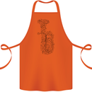 A Tuba Musical Instruments Brass Band Cotton Apron 100% Organic Orange