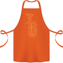 A Tuba Musical Instruments Brass Band Cotton Apron 100% Organic Orange