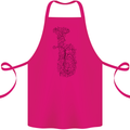 A Tuba Musical Instruments Brass Band Cotton Apron 100% Organic Pink